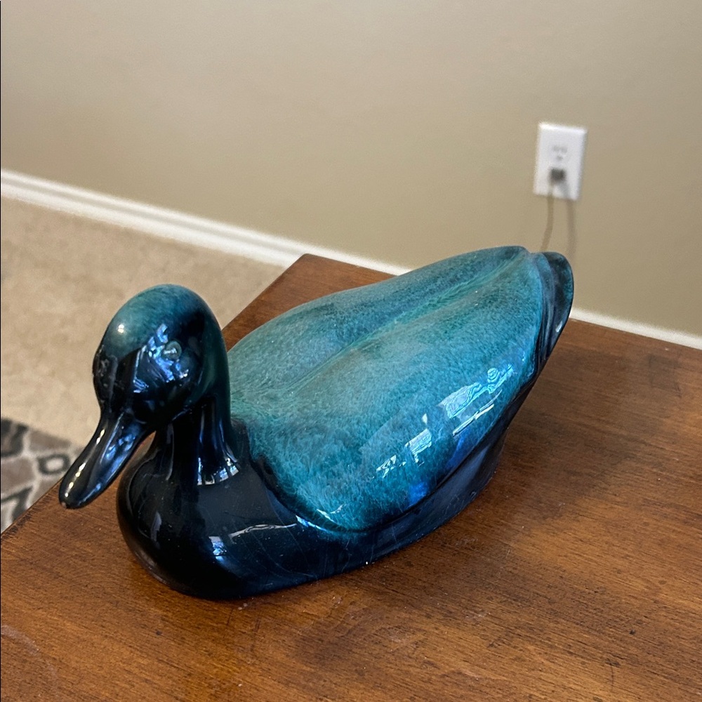 vintage mid century Blue Mountain Pottery duck figurine
